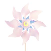 Windmühle, irisierend/rosa, 24 x 57 cm