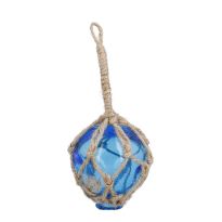 Anhänger Fischerkugel, türkis, 5 cm