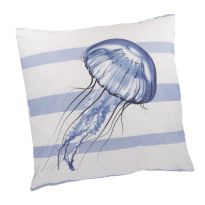 Kissen Meerestiere, Qualle/blau, 45 x 45 cm
