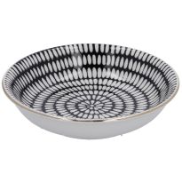 Schale China, klein, schwarz/weiß, Stäbchen/Kreis