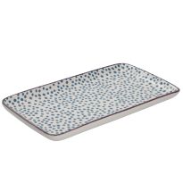 Platte China, blau, Dots, 23 cm