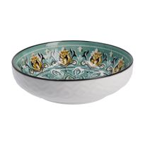 Schale China, flach, grün/braun, 12 cm