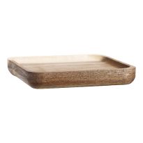 Holz-Untersetzer Akazie, eckig, 10 cm