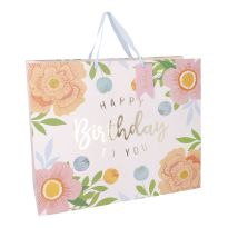 Geschenktüte Geburtstag, Blumen, 48 x 40 cm
