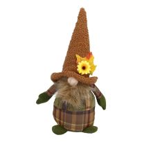 Wichtel Blatt/Blume, braun, 38 cm
