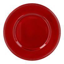 Deko-Teller Relief, rot, 32.5 cm
