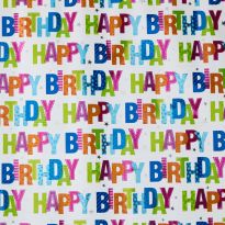 Geschenkpapier Geburtstag, Happy Birthday/Sterne, 2 m