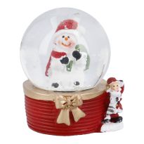 Schneekugel Figur, Schneemann/Sack, 4.5 x 6 cm