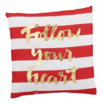 Kissen Streifen, rot, 20 cm