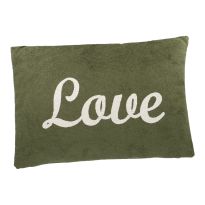 Kissen Schrift, Love/grün, 50 x 35 cm