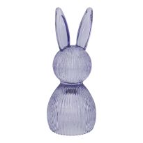 Deko-Hase Rillen, helllila, 16.5 cm