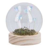 LED-Kugel Blumen, blau, 11 cm