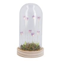 LED-Glocke Blumen, lila, 18 cm