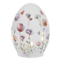 LED-Ei Blumen, orange/mint/pink, 14 cm