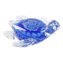 Deko-Schildkröte, blau, 12 cm