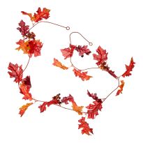 Girlande Eichel/Beeren, rot/orange, 150 cm