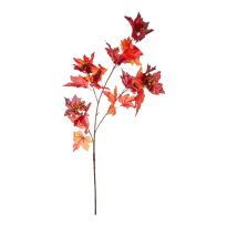 Zweig Ahorn/Beeren, rot/orange, 78 cm