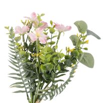 Strauß Wachsblume/Farn, rosa, 37 cm