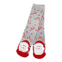 Anti-Rutschsocken Xmas, Santa hellgrau, Größe 36 - 41