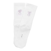 Socken mit Stick-Schleife, flieder, Größe 35-42