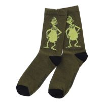 Weihnachtssocken Grinch, dunkelgrün, Größe 35-42