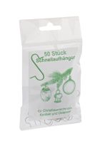 Kugelaufhänger, silber, 50 Stück