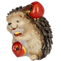 Igel mit zwei Äpfeln, gebückt
