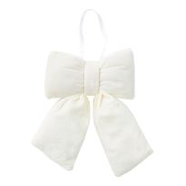 Deko-Schleife, hängend/weiß, 29 cm