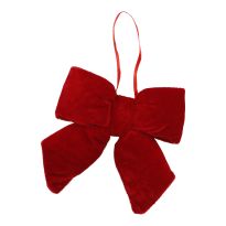 Deko-Schleife, hängend/dunkelrot, 11 cm