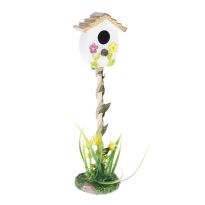 Deko-Vogelhaus, weiß, 19 cm