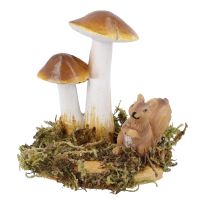 Pilz-Dekoration mit Moos, Eichhörnchen, 8.5 cm