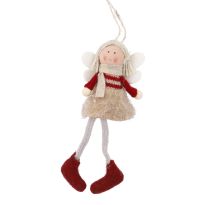 Anhänger Engel, Pulli/rot, 16 cm