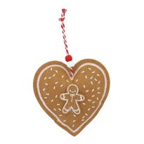 Anhänger Weihnachten, Lebkuchen-Herz/braun, 11 cm