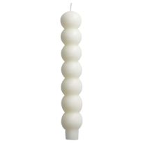 Stabkerze Bubbles, wollweiß, 18.5 cm