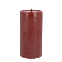 LED-Kerze Rustik, dunkelrot, 10 x 20 cm