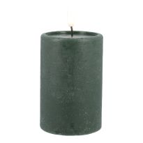 LED-Kerze Rustik, dunkelgrün, 10 x 15 cm