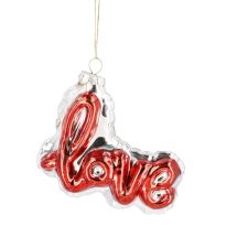 Anhänger Fancy, bunt, Ballon/Love, 10 cm