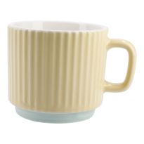 Becher Riffel, gelb, 230 ml