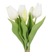 Tulpenstrauß Edel, weiß, 25 cm