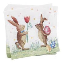 Serviette Hase mit Ostereiern, 20 St&uuml;ck