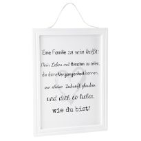 Schild Familienspruch, Wie du bist, 40 x 30 cm