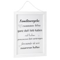 Schild Familienspruch, Zusammen halten, 40 x 30 cm