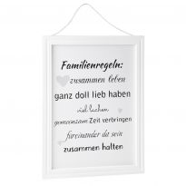 Schild Familienspruch, Zusammen halten, 40 x 30 cm