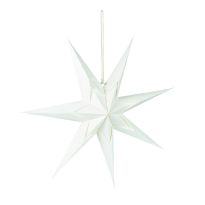 Papierstern, 60 cm, Blumen-Stanzung, weiß