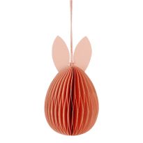 Anhänger Wabe, Hase, peach, 12 cm
