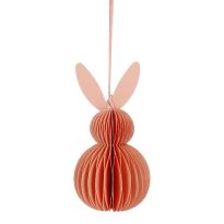 Anhänger Wabe, Hase/peach/Uni, 10 cm