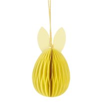 Anhänger Wabe, Hase, gelb, 12 cm