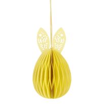 Anhänger Wabe, Hase, Ornament, gelb , 12 cm