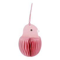 Anhänger Wabe, Küken/rosa, 10 cm