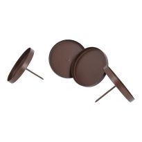 4er Set Kranzkerzenhalter, braun-matt, 8 cm